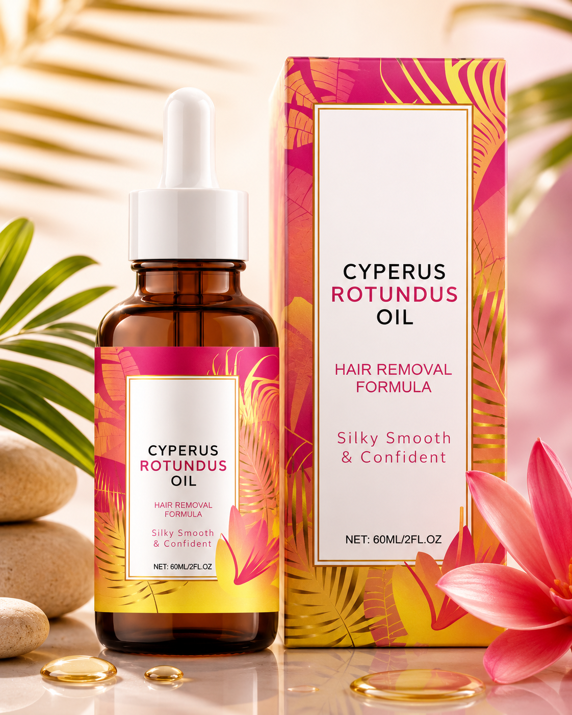 Cyperus Rotundus / para retardar el crecimiento del vello.