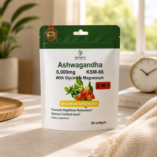 ASHAWAGANDA KSN-66 + GLYCINATO MAGNESIUM, 6000 MG