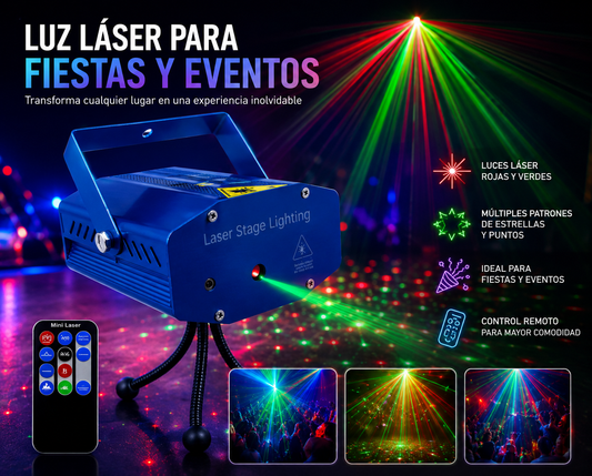PROYECTOR DE LUCES LED PARA FIESTAS